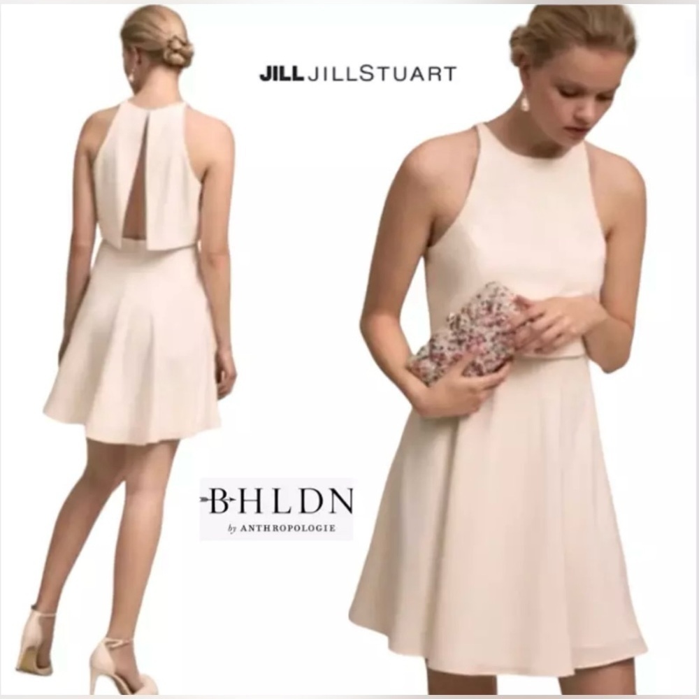 NWT Anthropologie X BHLDN Jill Stuart Barrett Ivory Mini Dress Womens Size 12